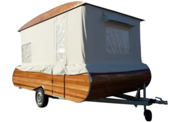 speciaal project hout-epoxy bouw: houten caravan